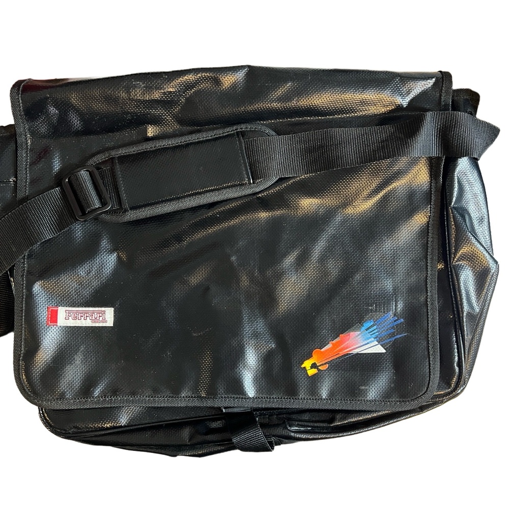 Ferrari Gear Messenger Bag Black Racing Graphic‎ Laptop Crossbody